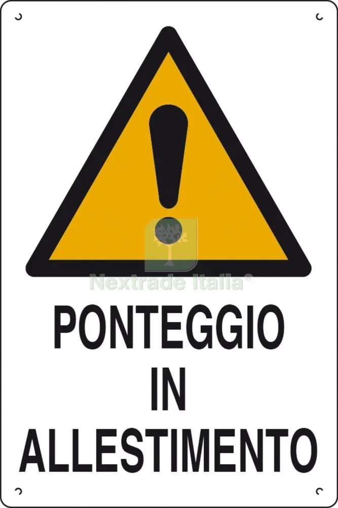 10PZ CARTELLO PONTEGGIO IN ALLESTIMENTO 60X40 CM — Scale e ponteggi — rif. FERX.11731 10PZ CARTELLO PONTEGGIO IN ALLESTIMENTO 60X40 CM — Scale e ponteggi — rif. FERX.11731