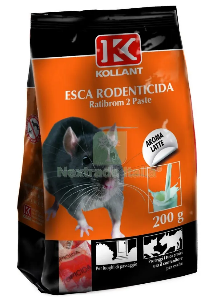 50PZ Esca Topicida Fresca "ratibrom 2" GR.200 — Disinfestazione e controllo nocivi — rif. FERX.11815 50PZ Esca Topicida Fresca "ratibrom 2" GR.200 — Disinfestazione e controllo nocivi — rif. FERX.11815