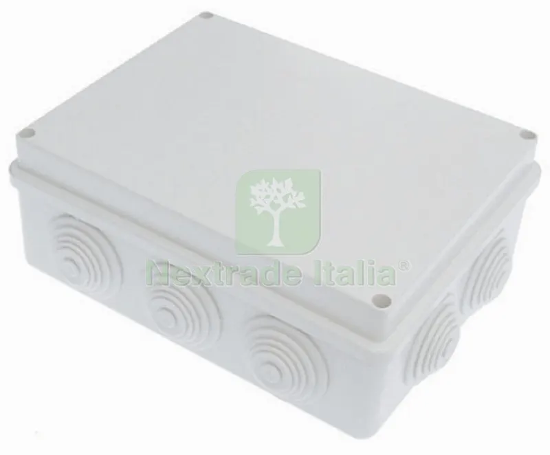 SCATOLA DERIVAZIONE STAGNA IP55 CM 19X14X7 MM 190X140X70 — Canaline e centralini — rif. FERX.12103