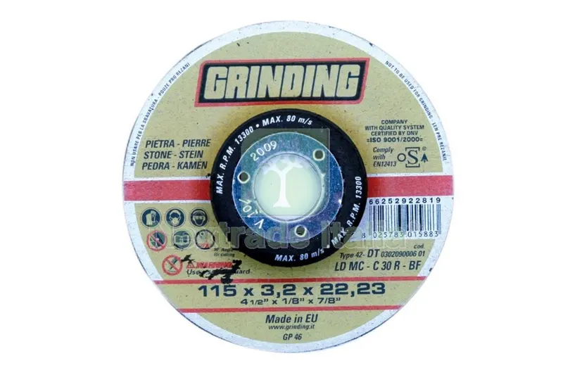 50PZ Grinding Minidisco per Marmo Diametro 115MM Spessore 3,2MM — Punte, frese e dischi — rif. FERX.12119 50PZ Grinding Minidisco per Marmo Diametro 115MM Spessore 3,2MM — Punte, frese e dischi — rif. FERX.12119