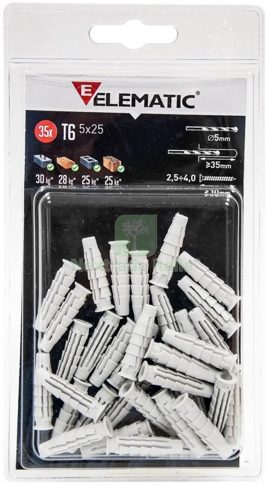 10CF ELEMATIC BLISTER TASSELLO T6/VA 10 CON VITE 4 PZ — Tasselli e ancoraggi — rif. FERX.12157 10CF ELEMATIC BLISTER TASSELLO T6/VA 10 CON VITE 4 PZ — Tasselli e ancoraggi — rif. FERX.12157