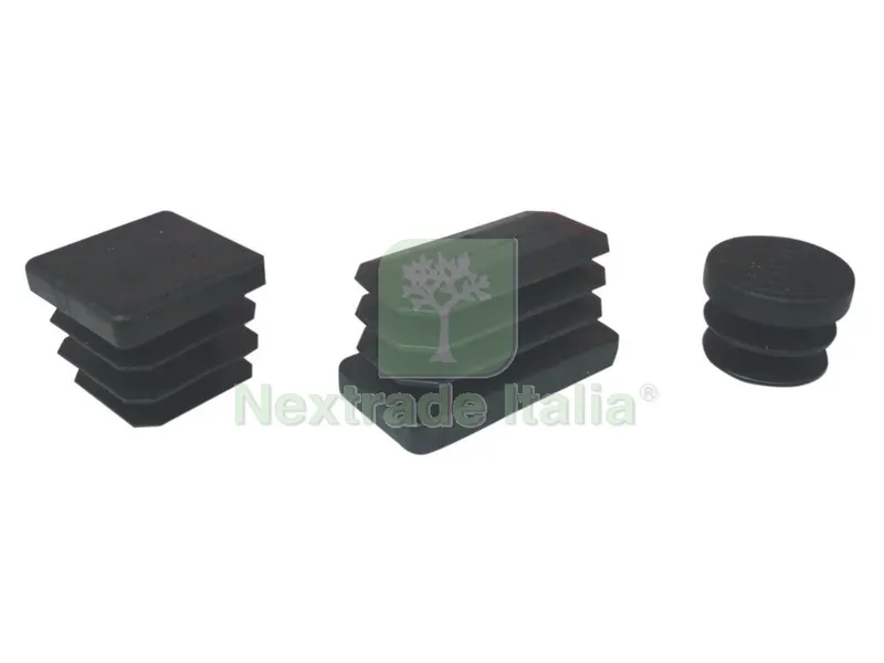 500PZ PUNTALI ALETTATI TONDI 20 MM PLASTICA NERO — Punte, frese e dischi — rif. FERX.12172