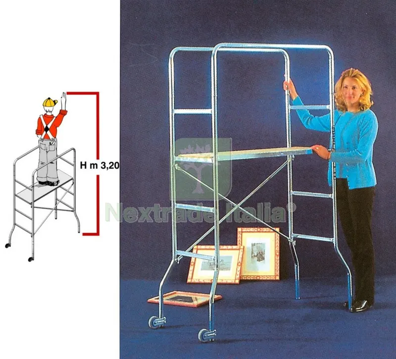 Ponteggio Acciaio Trio 60X130XH188 CM — Scale e ponteggi — rif. FERX.12179