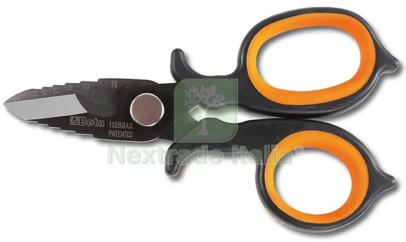 Beta ART. 1128 BSX Forbici Elettricista con Profili a Fresa Graduata — Misurazione e taglio manuale — rif. FERX.12295 Beta ART. 1128 BSX Forbici Elettricista con Profili a Fresa Graduata — Misurazione e taglio manuale — rif. FERX.12295
