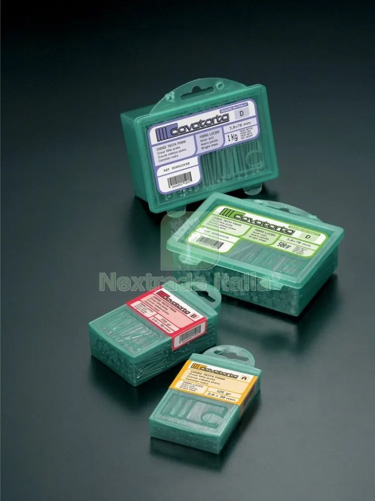 Scatola da KG.0,5 Chiodi Gruppino (1,3) 8X25 — Chiodi e graffe — rif. FERX.12350