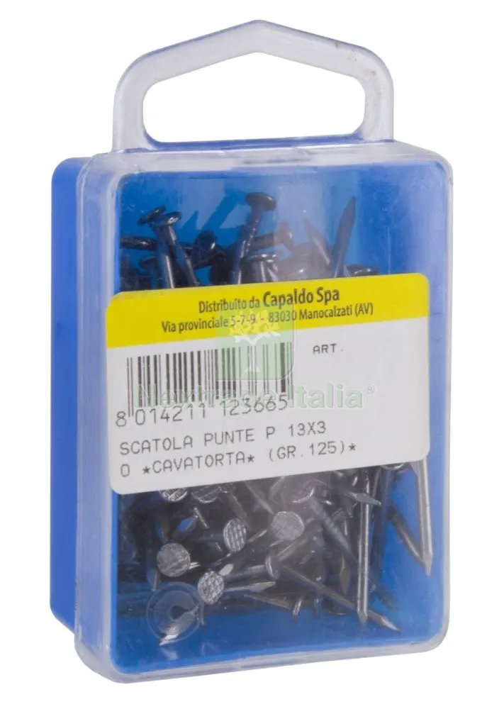 5SCATOLE SCATOLA PUNTE GRUPPINO 12X40 CAVATORTA(GR.125) — Reti e recinzioni — rif. FERX.12373 5SCATOLE SCATOLA PUNTE GRUPPINO 12X40 CAVATORTA(GR.125) — Reti e recinzioni — rif. FERX.12373