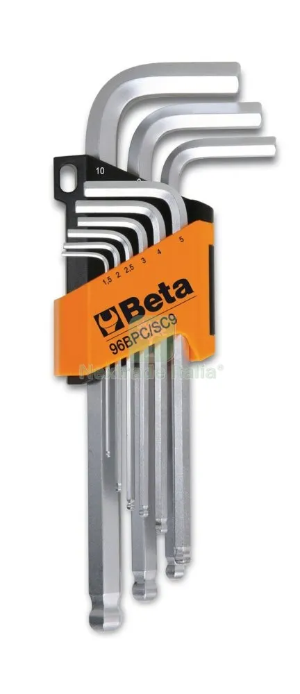 BETA ART. 96 BPC/SC9 SERIE CHIAVI ESAGONALI P. SFER — Chiavi e bussole — rif. FERX.12399 BETA ART. 96 BPC/SC9 SERIE CHIAVI ESAGONALI P. SFER — Chiavi e bussole — rif. FERX.12399