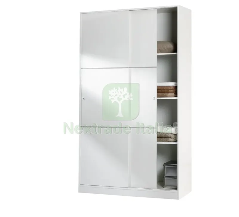 Kit Armadio 2ANTE Scorrevoli CM.120X50X200H Bianco Lucido — Arredo — rif. FERX.12576 Kit Armadio 2ANTE Scorrevoli CM.120X50X200H Bianco Lucido — Arredo — rif. FERX.12576
