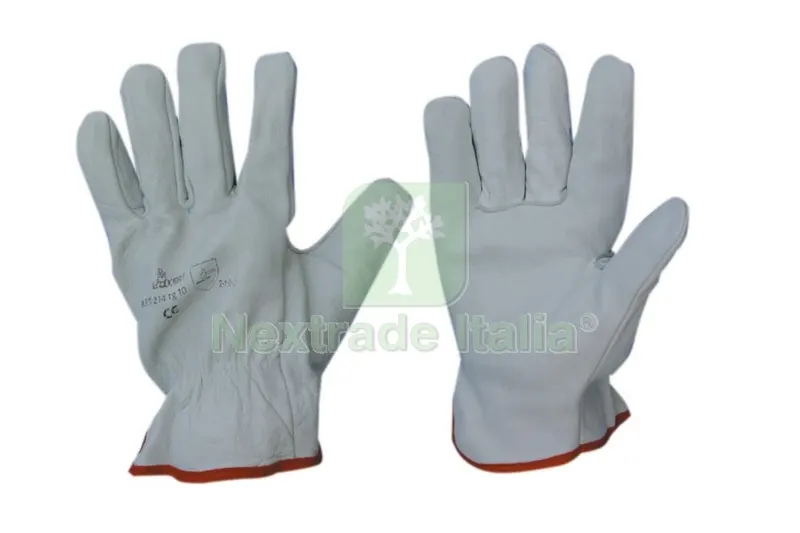 12PAIA GUANTI BOVINO TUTTO FIORE BIANCO TG.9 IN PELLE — Guanti da lavoro — rif. FERX.12659 12PAIA GUANTI BOVINO TUTTO FIORE BIANCO TG.9 IN PELLE — Guanti da lavoro — rif. FERX.12659