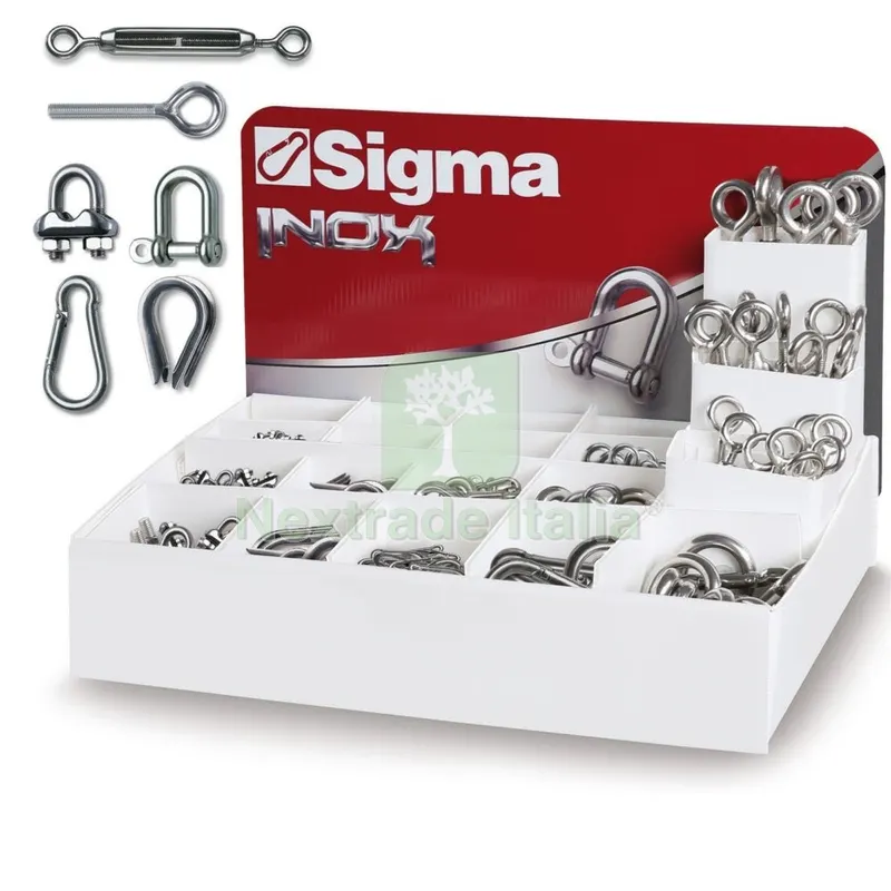Espositore da Banco con 400 Accessori Inox — Articoli per ufficio — rif. FERX.12695 Espositore da Banco con 400 Accessori Inox — Articoli per ufficio — rif. FERX.12695