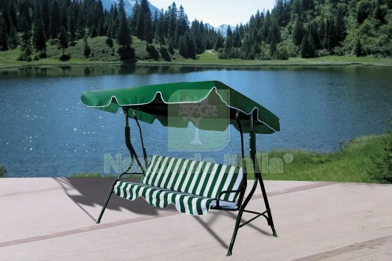 Dondolo in Acciaio 3 Posti Verde — Tempo libero outdoor — rif. FERX.12742