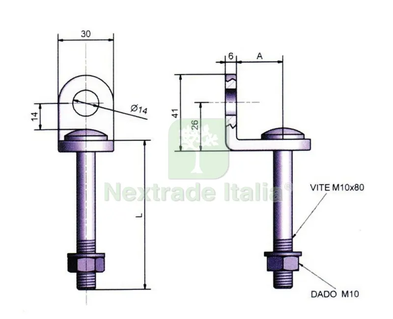 Potent Occhiolo Fisso x Lucchetti MM.26/74 — Lucchetti e catene — rif. FERX.12759
