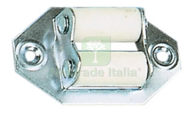 50PZ GUIDACINGHIA ORIZZONTALE RULLI PLASTICA — Ferramenta porte e finestre — rif. FERX.12785