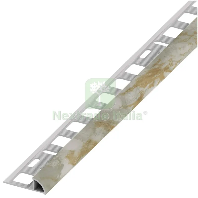 5PZ PROFILO JOLLY PVC 8X2,5 MARMORIZZATO BIANCO CARR(GRIG — Isolanti e reti — rif. FERX.12833