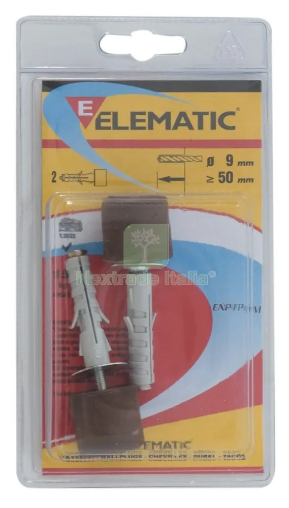 8CF ELEMATIC BLISTER TASSELLO ENP/FP9 PARACOLPO BIANCO 2 PZ — Tasselli e ancoraggi — rif. FERX.12942