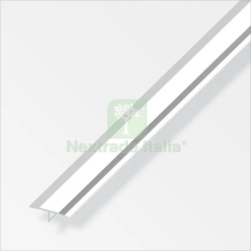5PZ GIUNTO ALLUMINIO T MM.14 X PAVIMENTI CM.250/270 CROMO — Tubi e raccordi — rif. FERX.12968