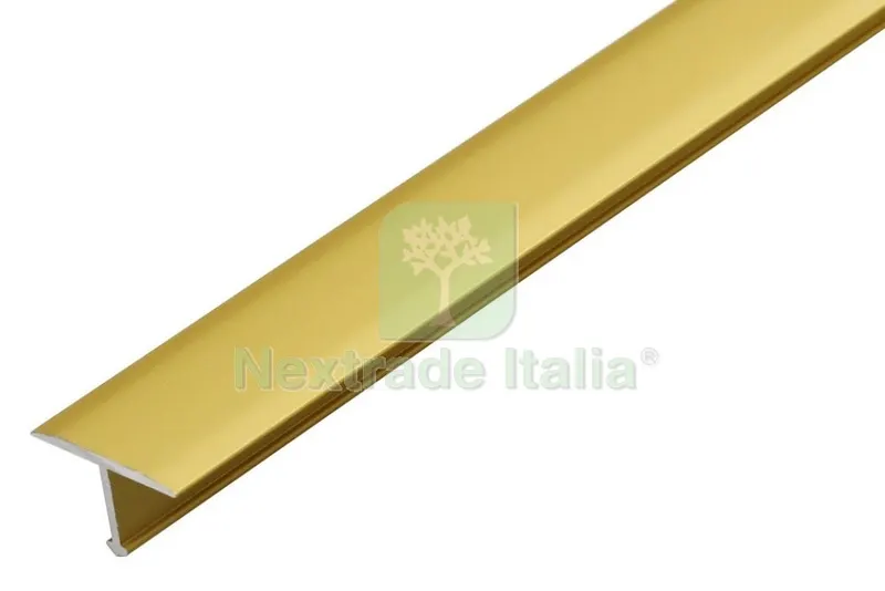 Giunto Alluminio T MM.20 x Pavimenti CM.270 Oro — Tubi e raccordi — rif. FERX.12984