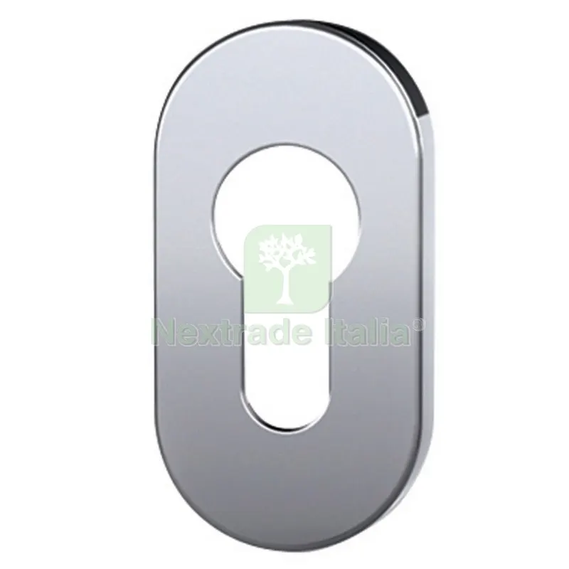 10PZ Bocchetta Ovale BASSA(MM6) Inox Satinato Foro Yale — Serrature e cilindri — rif. FERX.12997 10PZ Bocchetta Ovale BASSA(MM6) Inox Satinato Foro Yale — Serrature e cilindri — rif. FERX.12997