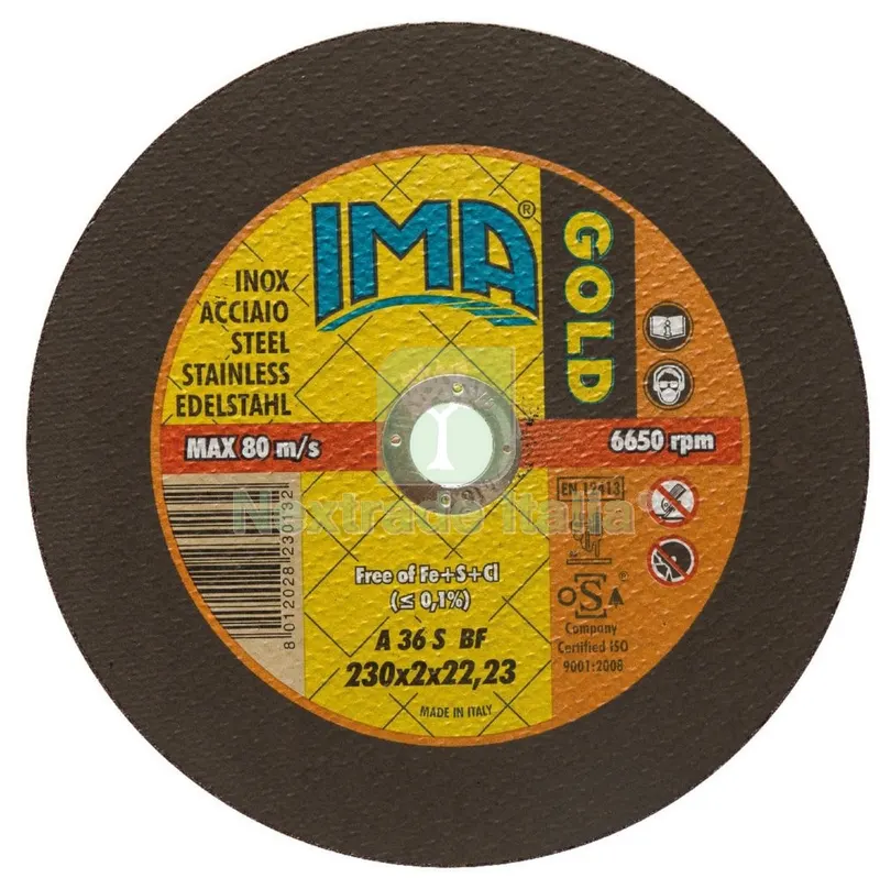 50PZ DISCO INOX IMA PIANO DIAMETRO 230X2X22 — Punte, frese e dischi — rif. FERX.13307 50PZ DISCO INOX IMA PIANO DIAMETRO 230X2X22 — Punte, frese e dischi — rif. FERX.13307