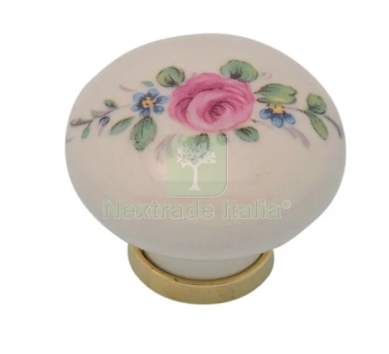 25PZ Pomolo Porcellana Tondo con Base Figura 20 MM.31 — Raccordi in ghisa e figure — rif. FERX.13460 25PZ Pomolo Porcellana Tondo con Base Figura 20 MM.31 — Raccordi in ghisa e figure — rif. FERX.13460