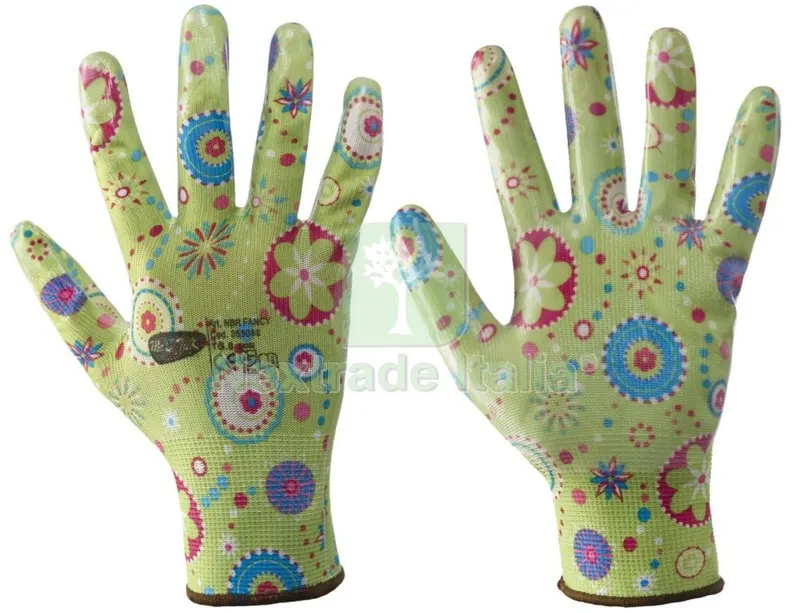 12PAIA GUANTI GARDEN NBR FANCY TG.7 — Guanti da lavoro — rif. FERX.13859
