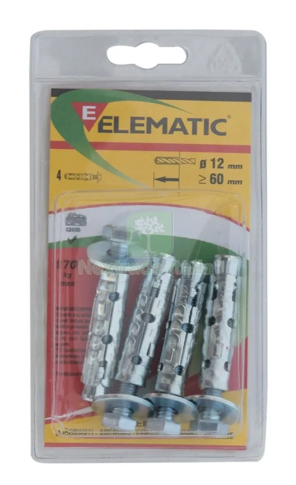 8CF ELEMATIC BLISTER TASSELLO LE/OC6 OCCHIELLO CHIUSO 2 PZ — Tasselli e ancoraggi — rif. FERX.14169 8CF ELEMATIC BLISTER TASSELLO LE/OC6 OCCHIELLO CHIUSO 2 PZ — Tasselli e ancoraggi — rif. FERX.14169