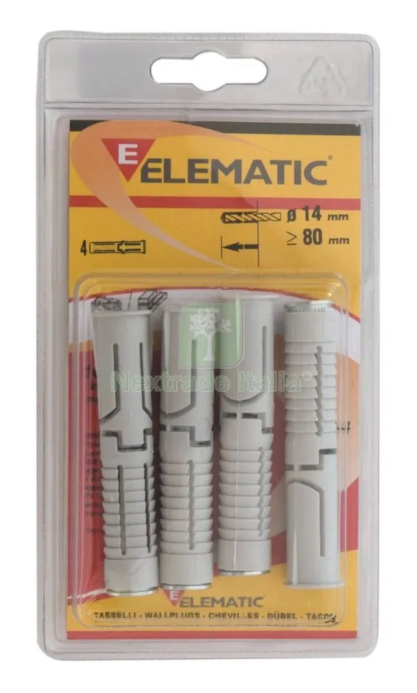 10CF ELEMATIC BLISTER TASSELLO EM12 4 PZ — Tasselli e ancoraggi — rif. FERX.14173 10CF ELEMATIC BLISTER TASSELLO EM12 4 PZ — Tasselli e ancoraggi — rif. FERX.14173