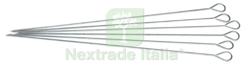 Spiedini per Barbecue CM.35 PZ.6 Inox AISI430 — Tempo libero outdoor — rif. FERX.14175 Spiedini per Barbecue CM.35 PZ.6 Inox AISI430 — Tempo libero outdoor — rif. FERX.14175