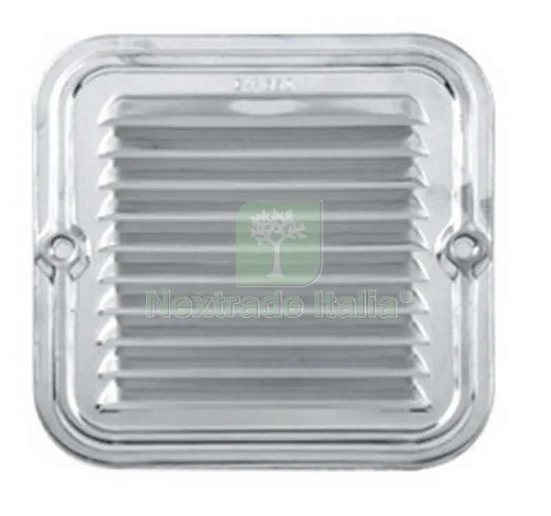 GRIGLIA AERAZIONE ALLUMINIO CON RETE 14X14 CM — Scarichi e sifoni — rif. FERX.1418