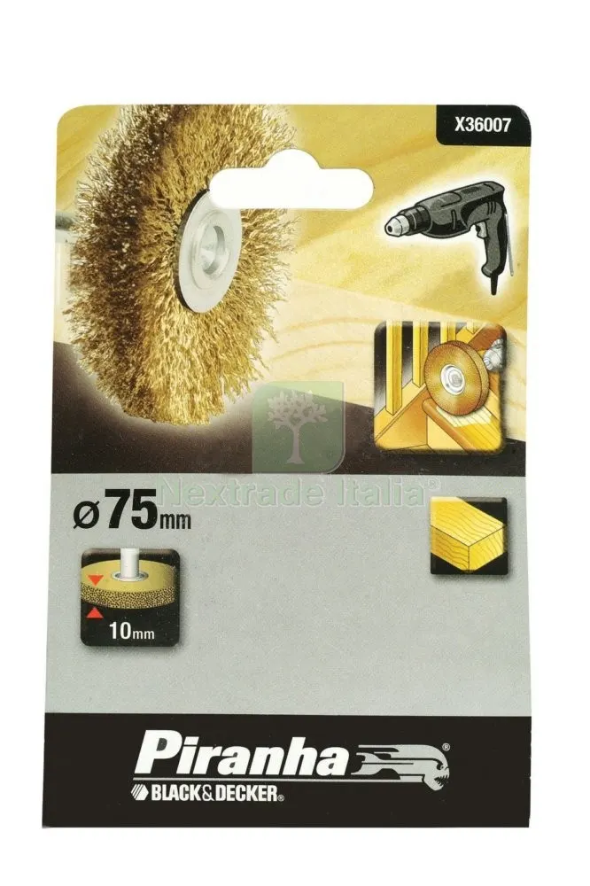 PIRANHA X36007 SPAZZOLA OTTONE CIRCOLARI DIAMETRO 75 — Tubi e raccordi — rif. FERX.14180