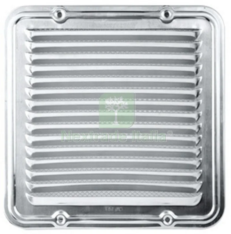 GRIGLIA AERAZIONE ALLUMINIO CON RETE 23X23 CM — Scarichi e sifoni — rif. FERX.1425 GRIGLIA AERAZIONE ALLUMINIO CON RETE 23X23 CM — Scarichi e sifoni — rif. FERX.1425
