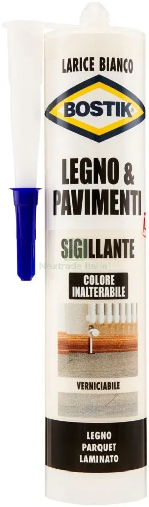 BOSTIK SIGILLANTE LEGNOPAVIMENTI 300 ML BIANCO LARICE — Adesivi e sigillanti — rif. FERX.14337 BOSTIK SIGILLANTE LEGNOPAVIMENTI 300 ML BIANCO LARICE — Adesivi e sigillanti — rif. FERX.14337
