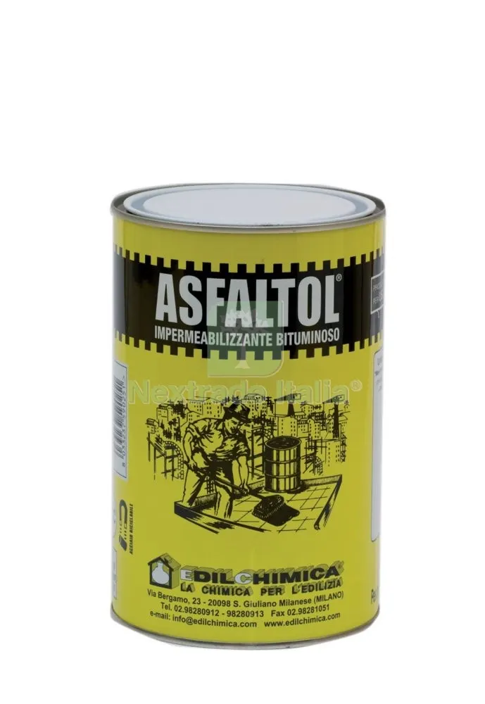 9PZ ASFALTO A FREDDO ASFALTOL DA 1,50 KG — Materiali e teli da cantiere — rif. FERX.14341