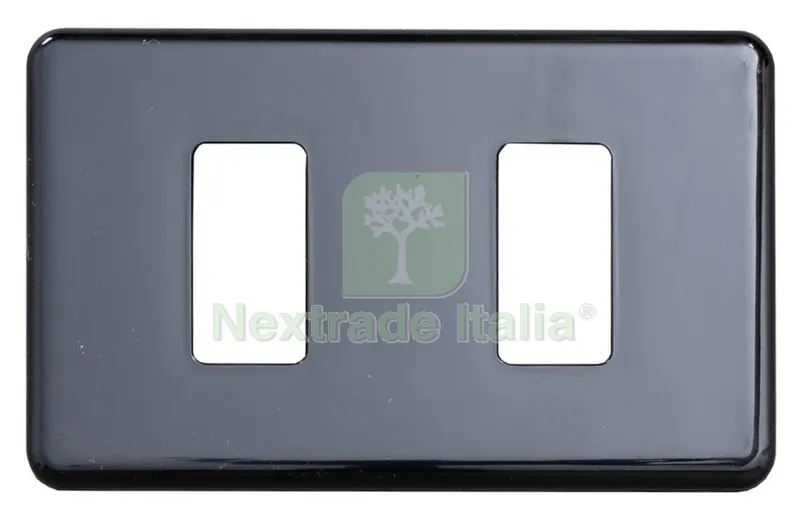 2PZ Coprinterruttore Plastica Minumet Misura B Nero — Interruttori e prese — rif. FERX.14354