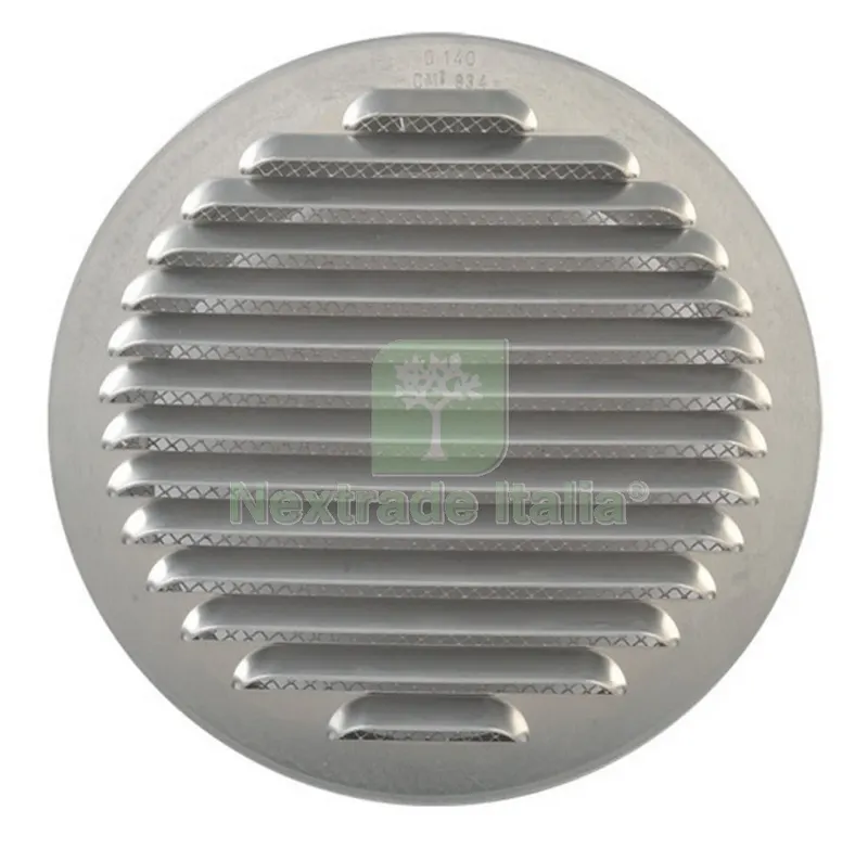 GRIGLIA AERAZIONE ALLUMINIO CON RETE D 100 MM — Scarichi e sifoni — rif. FERX.1437