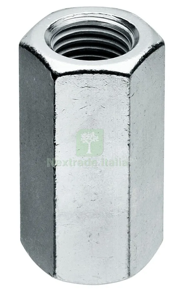 100PZ Manicotto Esagonale Lungo Acciaio Zincato MA 8 x MM.40 — Tubi e raccordi — rif. FERX.1444 100PZ Manicotto Esagonale Lungo Acciaio Zincato MA 8 x MM.40 — Tubi e raccordi — rif. FERX.1444