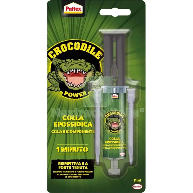 6PZ Pattex Crocodile Colla Epossidica 11ML — Adesivi e sigillanti — rif. FERX.1445 6PZ Pattex Crocodile Colla Epossidica 11ML — Adesivi e sigillanti — rif. FERX.1445