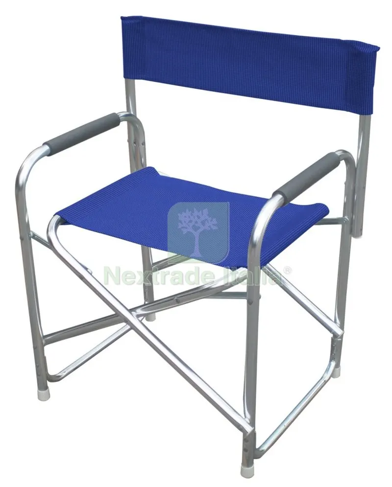 2PZ PLAYA POLTRONA ALLUMINIO "REGISTA" BLU — Arredo — rif. FERX.14564