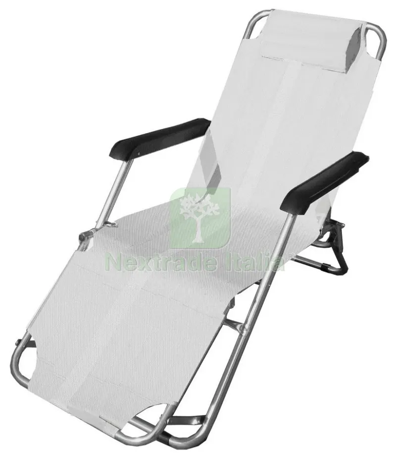 2PZ Playa Sdraio Alluminio con POGGIAPIED.BIANCA — Tempo libero outdoor — rif. FERX.14569 2PZ Playa Sdraio Alluminio con POGGIAPIED.BIANCA — Tempo libero outdoor — rif. FERX.14569