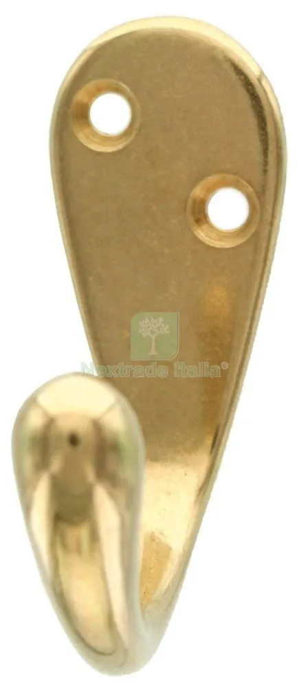 25PZ Gancio ANT. ART. 43003 MM.21X55 1 Posto Ottone Lucido — Ferramenta per legno e mobili — rif. FERX.1457 25PZ Gancio ANT. ART. 43003 MM.21X55 1 Posto Ottone Lucido — Ferramenta per legno e mobili — rif. FERX.1457