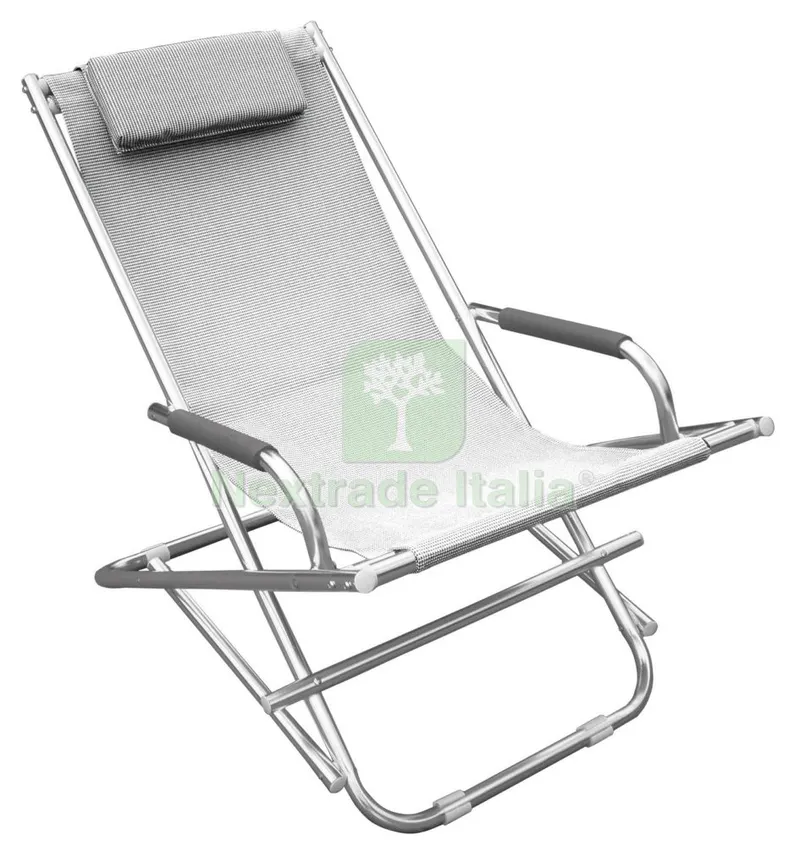 2PZ Playa Sedia Sdraio in Alluminio Bianca — Tempo libero outdoor — rif. FERX.14580