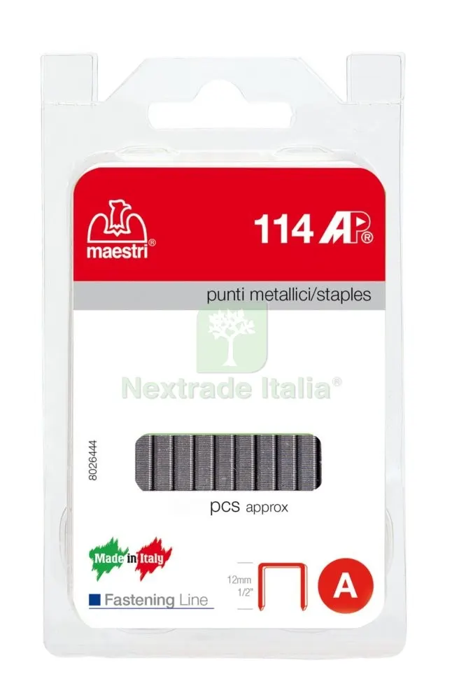 Maestri Blister Punti ART. 114AP (PZ.720) — Chiodi e graffe — rif. FERX.14777 Maestri Blister Punti ART. 114AP (PZ.720) — Chiodi e graffe — rif. FERX.14777