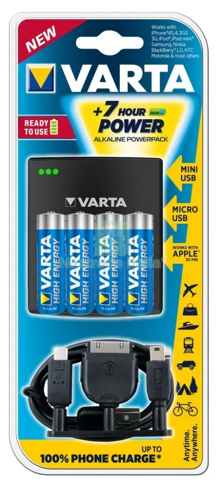 6PZ Varta Batteria EMERG.7 ORE Alkaline Powerpack — Caricabatterie e alimentatori — rif. FERX.14781