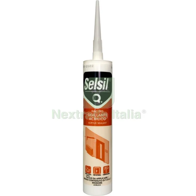 25PZ SELSIL CARTUCCIA SILICONE ACRILICO QAC-505 GRIGIO 310ML — Adesivi e sigillanti — rif. FERX.14903 25PZ SELSIL CARTUCCIA SILICONE ACRILICO QAC-505 GRIGIO 310ML — Adesivi e sigillanti — rif. FERX.14903
