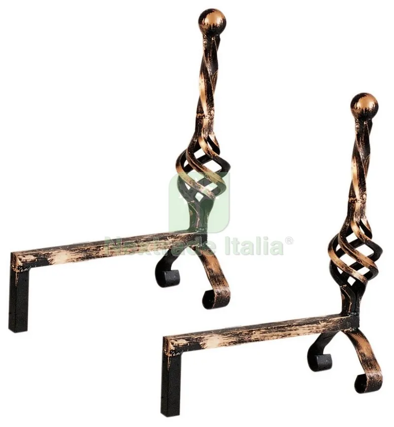 2COPPIE Coppia Alari Ferro Battuto "vienna" — Tempo libero outdoor — rif. FERX.14918