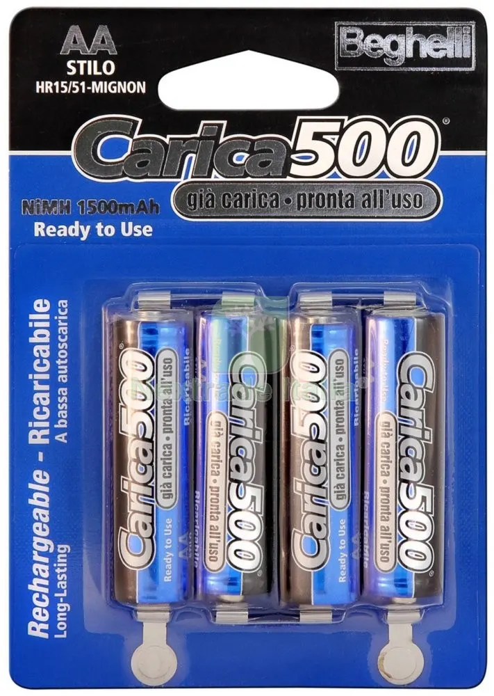 10BLISTER Beghelli Batterie Ricaricabili MAH1500 Stilo BL.4 8851 — Illuminazione — rif. FERX.14928 10BLISTER Beghelli Batterie Ricaricabili MAH1500 Stilo BL.4 8851 — Illuminazione — rif. FERX.14928