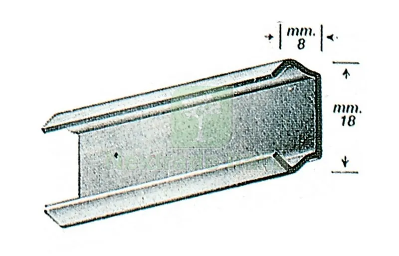 Omge Binario Acciaio Zincato ART. 119.030 ML.3 — Ferramenta per legno e mobili — rif. FERX.14958 Omge Binario Acciaio Zincato ART. 119.030 ML.3 — Ferramenta per legno e mobili — rif. FERX.14958