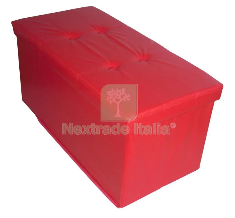 Pouff MOD Storage CM 78X38X38H Rosso — Casalinghi e organizzazione — rif. FERX.15021