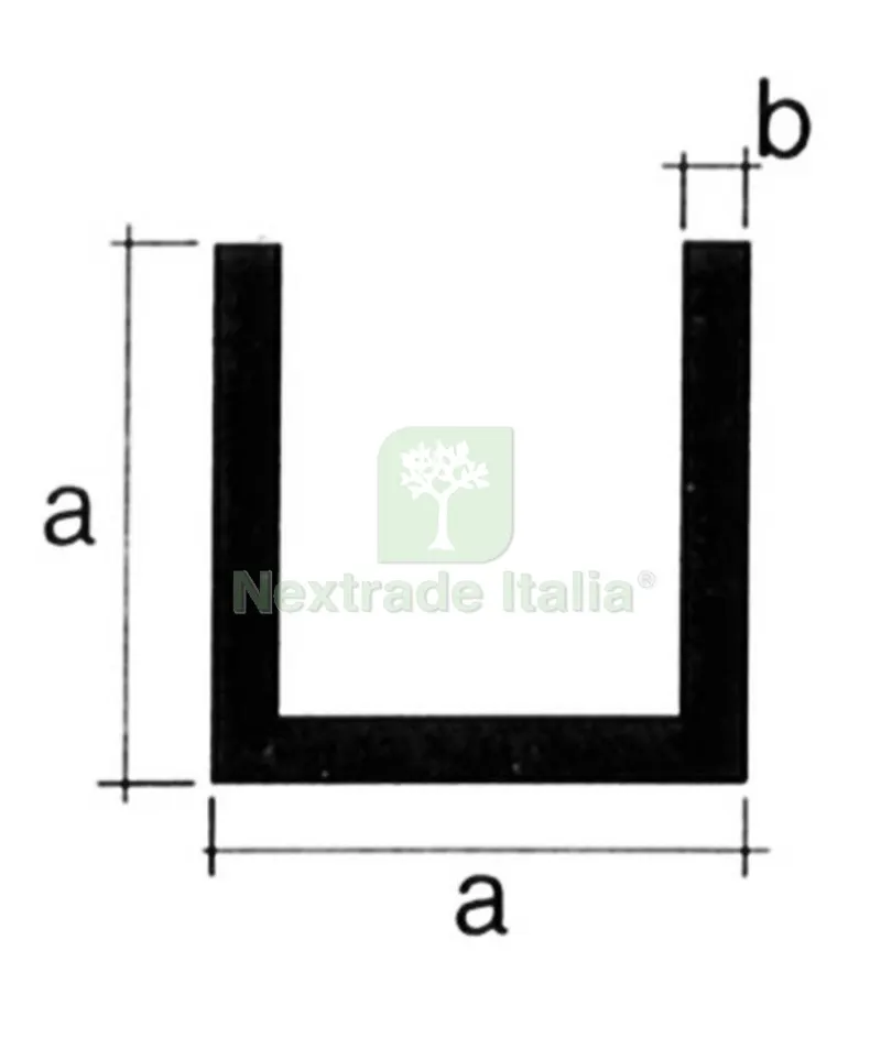 Alluminio Canalino Oro AD U da 10 ML.4 — Isolanti e reti — rif. FERX.15105
