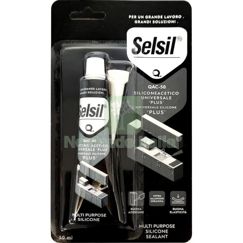 12PZ SELSIL SILICONE ACETICO BIANCO PLUS 50ML — Adesivi e sigillanti — rif. FERX.15149